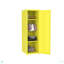Armoire de rangement à une porte en acier jaune