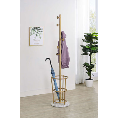 Portemanteau autoportant en métal avec porte-parapluie Airius
