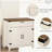 HOMCOM Farmhouse Style Sideboard with Retro 2 Doors Kitchen Cabinet, with Storage Space Living Room Decorative Cabinet, White