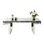 Table basse à miroir rectangulaire de luxe 47 pouces avec verre trempé cannelé