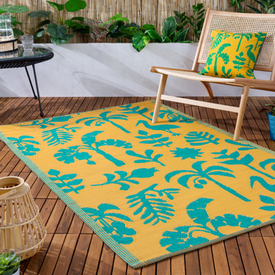 Floral 120cm X 180cm Indoor / Outdoor Area Rug