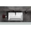 Lavabo de salle de bain vasque rectangulaire en céramique blanc brillant avec trop-plein