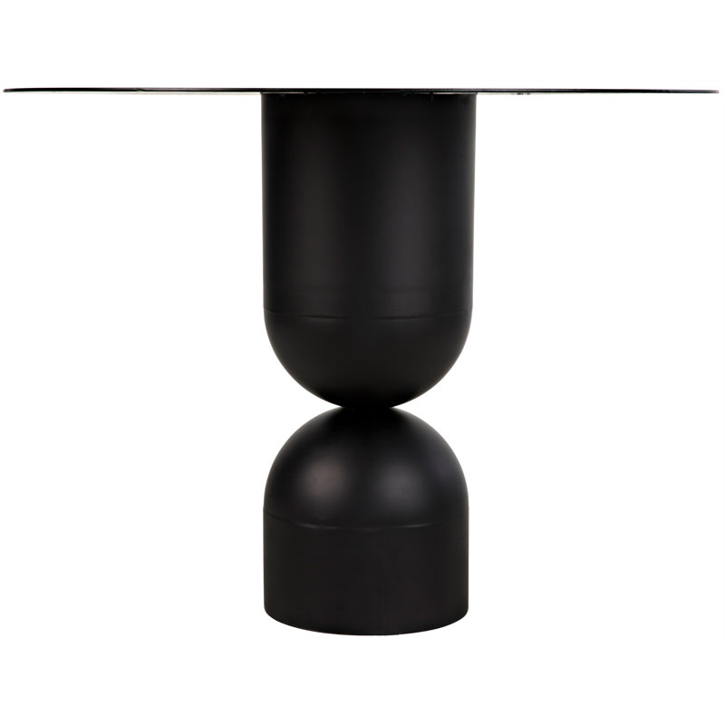Transitional Handcrafted Round Wood Dining Table, 39.5"