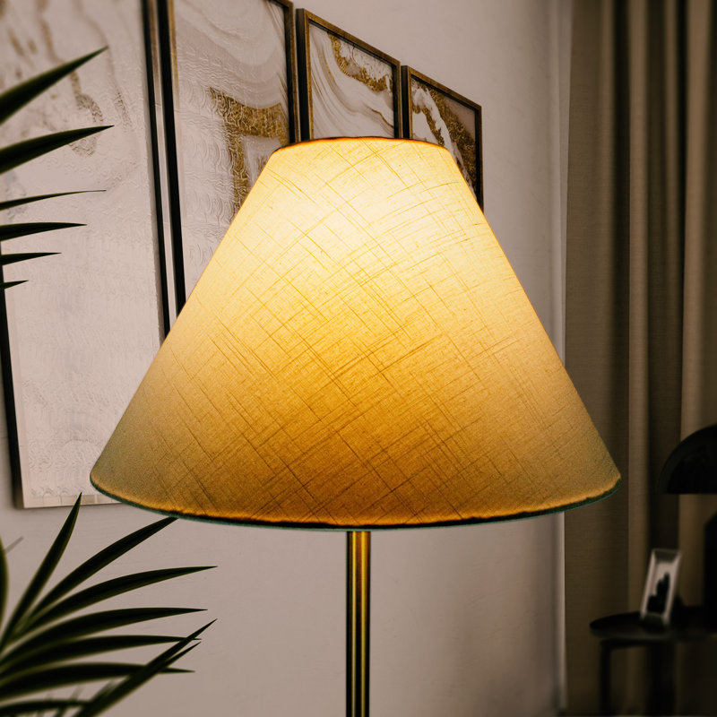 Mika 65 in. Traditional LED Energy Efficient Floor Lamp with Fabric Empire Shade