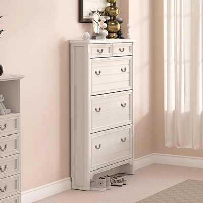 Beige Solid wood Shoe Storage