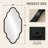 20" x 36" Black Oval Bathroom Vanity Mirror, Aluminum Frame, 4mm HD Shatterproof Glass, Wall Mounted Vertical & Horizontal-925263778-925263781