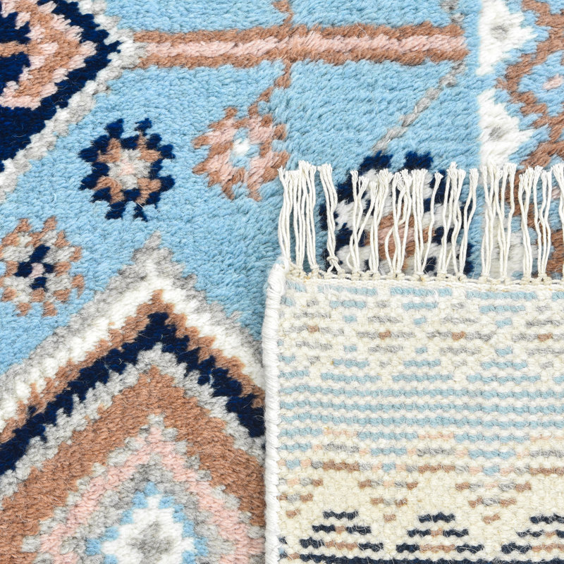 Hudson Hand Knotted Geometric Area Rug, Rectangle 9' x 12'