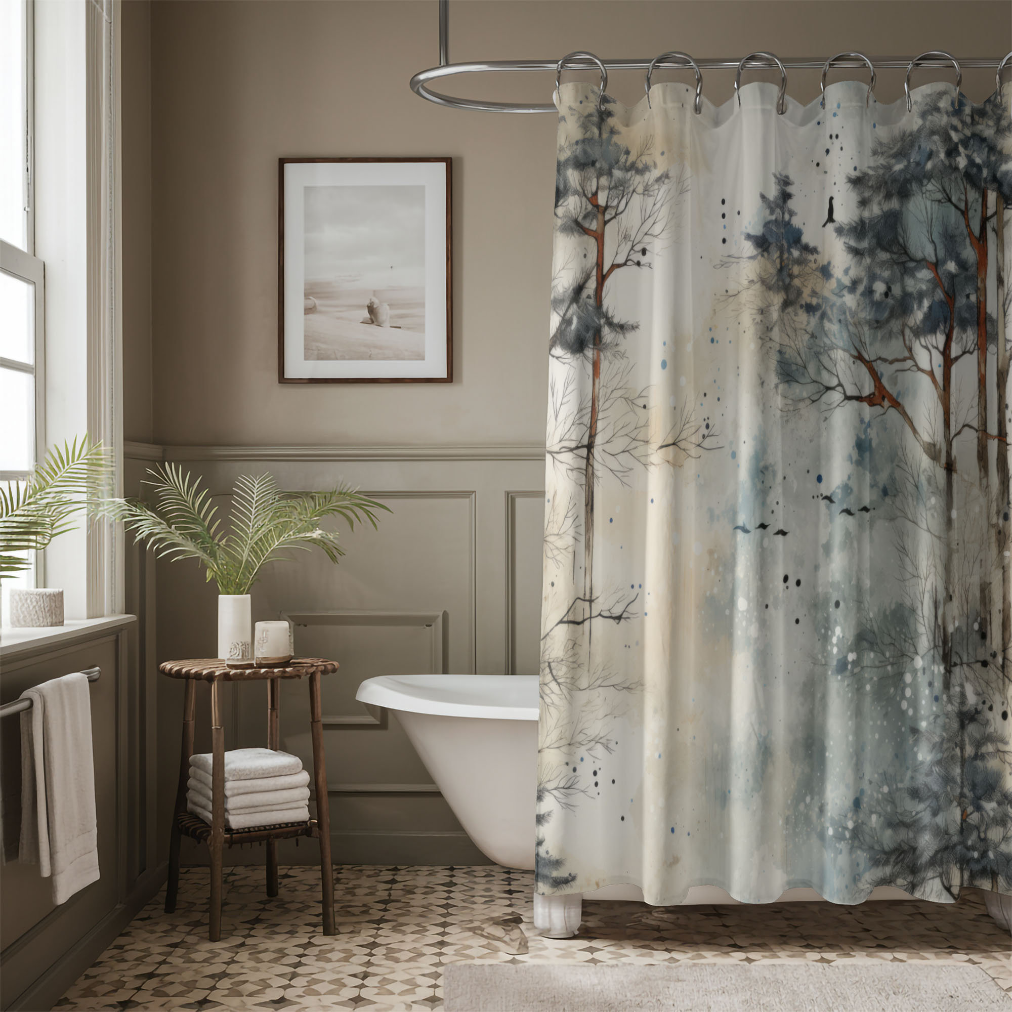 Winter Canopy - Premium Shower Curtain 17 Stories Size: 74"H x 71"W