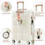 Ensemble de 4 valises, valise durable en ABS avec sac de voyage, porte-gobelet, valise rigide en ABS avec roulettes