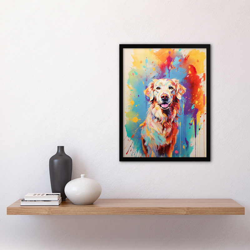 Cream Golden Retriever Dog Lover - Single Picture Frame Print