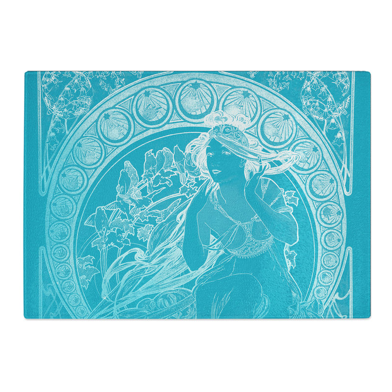 Mucha by Alphonse Mucha Chopping Board, 20cm W x 28.5cm L