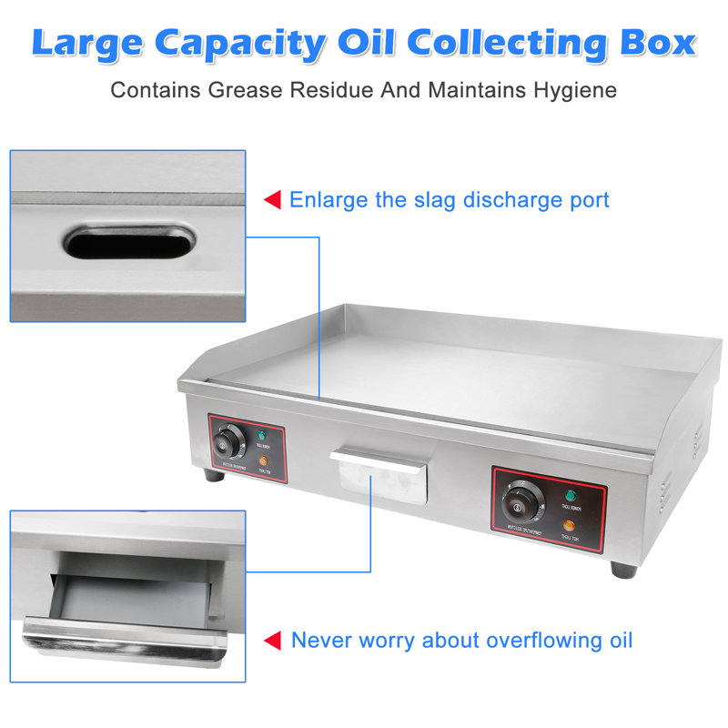Barbecue électrique à 2 brûleurs l 28,74 po x P 18,89 Artudatech