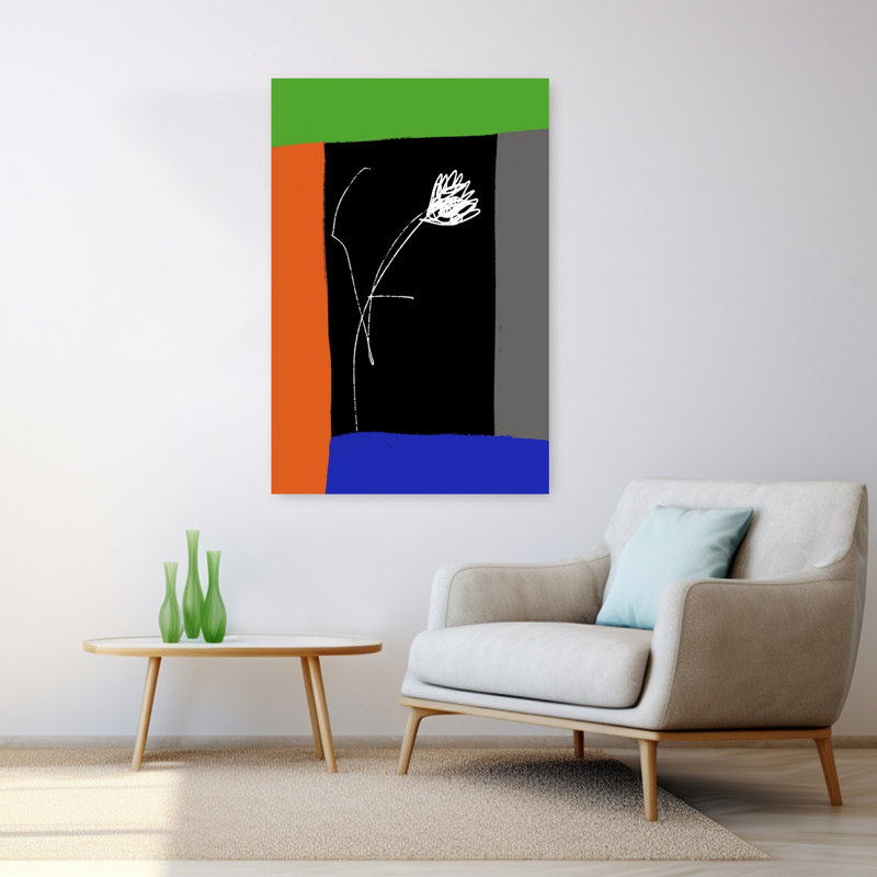 Art contemporain abstrait coloré, H 48 po x l 32 po
