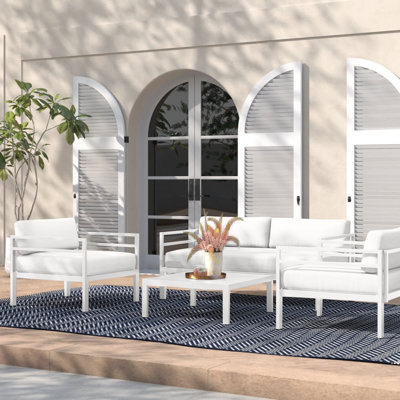 Cold Outdoor 4 - Piece Conversation Set