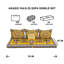 Chaise de plancher Spho Tone Boho avec coussin moelleux - siège bas pour salon, balcon ou coin méditation-139382183