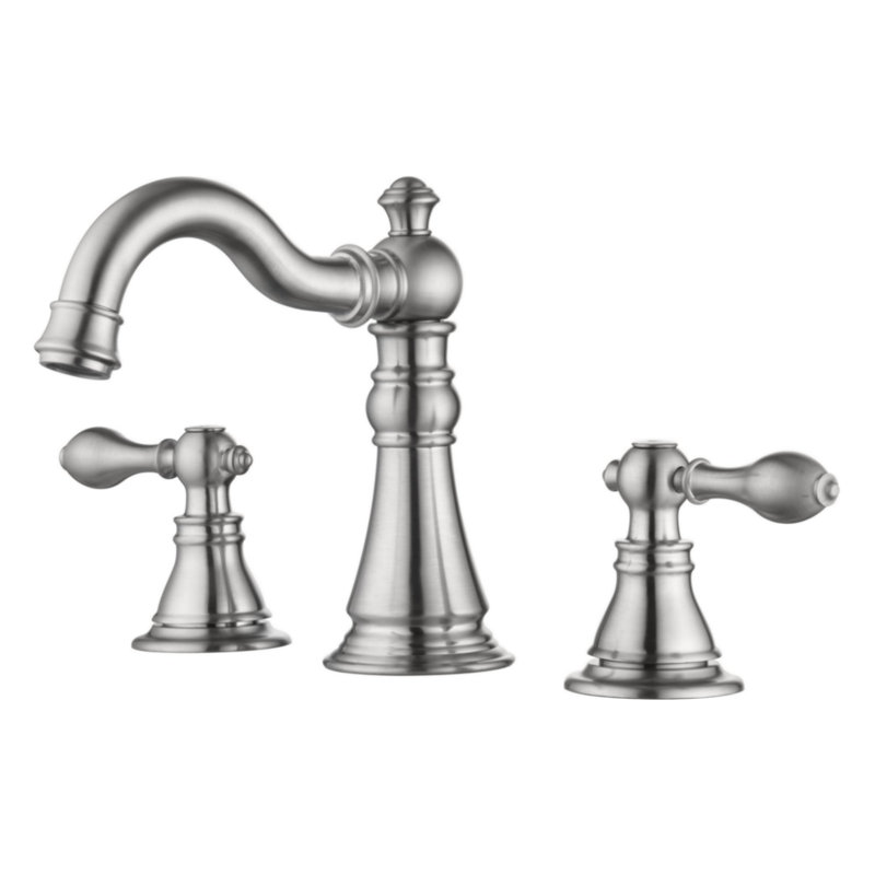 Signature Collection Two-Handle 6" to 10" Widespread Lavatory Bathroom Faucet with Drain Assembly - Brushed Nickel