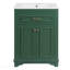 Meuble-lavabo 24 po avec lavabo en céramique intégré, armoire de salle de bain avec 2 portes, 1 tiroir basculant et meuble-lavabo simple pour salle de bain de petite et moyenne taille-1727338164
