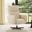 Fauteuil inclinable électrique pivotant, inclinable électrique avec charge USB et de type C, fauteuil d'appoint pivotant en velours pivotant à 360 ° pour le bureau à domicile et le salon, facile à assembler, beige-1552142294