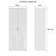 Brendle 2 Door Wardrobe - High Gloss Front, Soft Close Doors, Polished Metal Handles-39703055