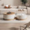 Cream style design solid wood coffee table