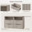  56.5"W Modern Fluted 4-Drawer Dresser With 2 Large Open Storage-308032847