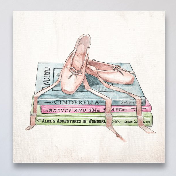 Art sur toile, Chaussons de ballet, H 40 po x l 40 po x P 1,5 po