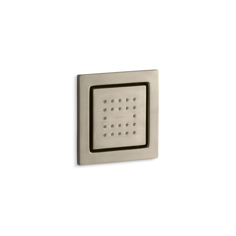 Vaporisateur corporel carré avec 22 jets Watertile, Bronze brossé éclatant