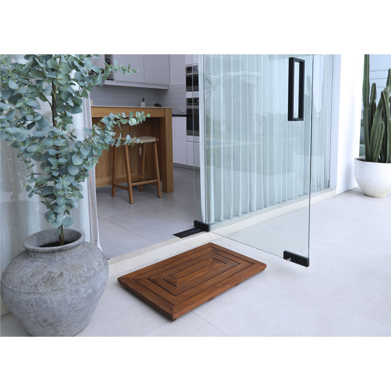 Tapis de douche en teck