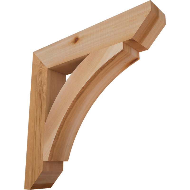 Wood Bracket/Corbel, Western Red Cedar, 22"H x 3.5"W x 22"D