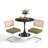 Elegant 3 Piece Dining Room Round Table and Chairs Set-1519904841-1519904847