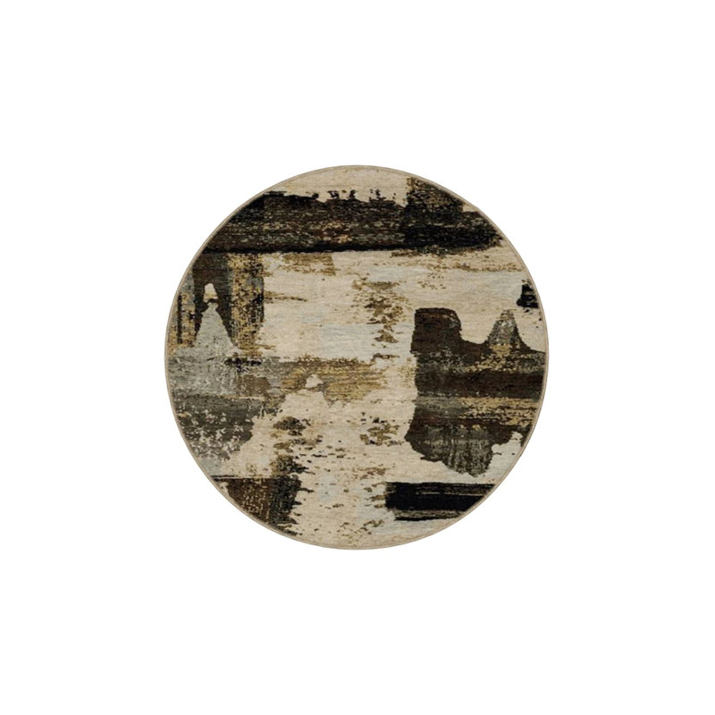 Black Gray Themed Floral Decorative Washable Carpet, Rectangle 5' x 9'11"