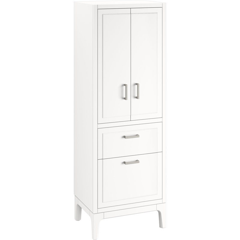 Seer 70-In X 24-In Linen Tower, White