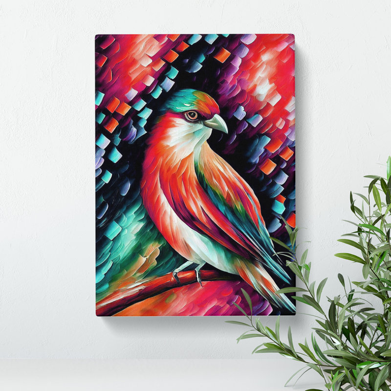 Bird Portrait No.4 - Print, Wrapped Canvas, 60cm H x 40cm W x 3cm D, No Matte