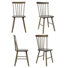 Phaong 17" Wide Mid-Century Modern Windsor Back Wood Modern Dining Chairs