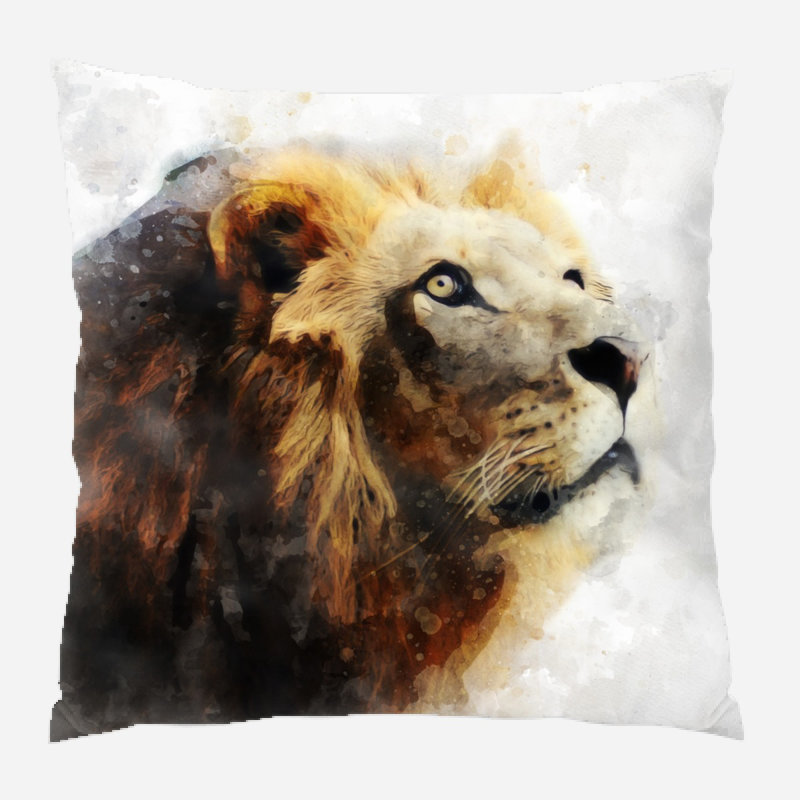  Coussin Lion, Microsuède, Intérieur