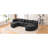 Boneless Modular Sectional 114.9" With Unique Curved Modules, Comfortable Seating, And Boucle Fabric For Living Room, 6 Seats, Black - Combined Design, Deep Soft & Wear Proof-912797756-912797744