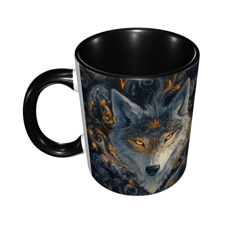 Wolf Coffee Mug Ceramic Tea Cup 11oz