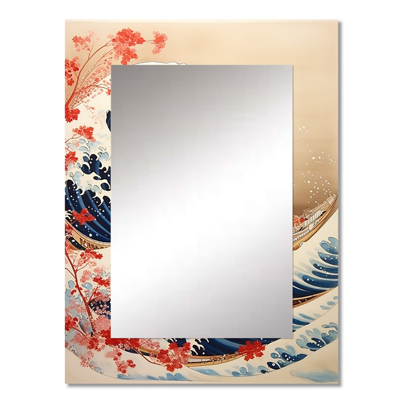 Chef-d'œuvre le grand rouge de Kanagawa I, 32 po x 24 po