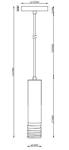 Luminaire suspendu Luminus, Noir, H 11 po x l 2 po x P 2 po