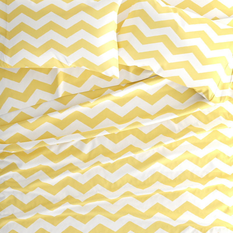 Ensemble de draps Becky Cameron ™, Jaune, Double