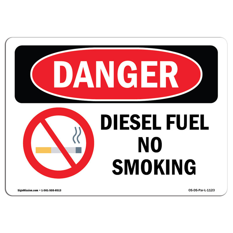 Danger Sign, 12" H x 18" W x 0.1" D