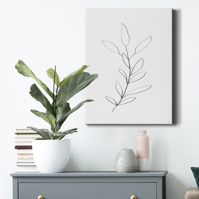 «Botanical Gesture II» par Susan Jill, reproduction d'art sur toile tendue, H 40 po x l 30 po x P 1 po