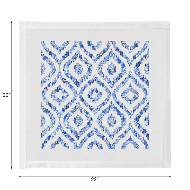 Royal Delft Ikat Cotton Sateen Dinner Napkins
