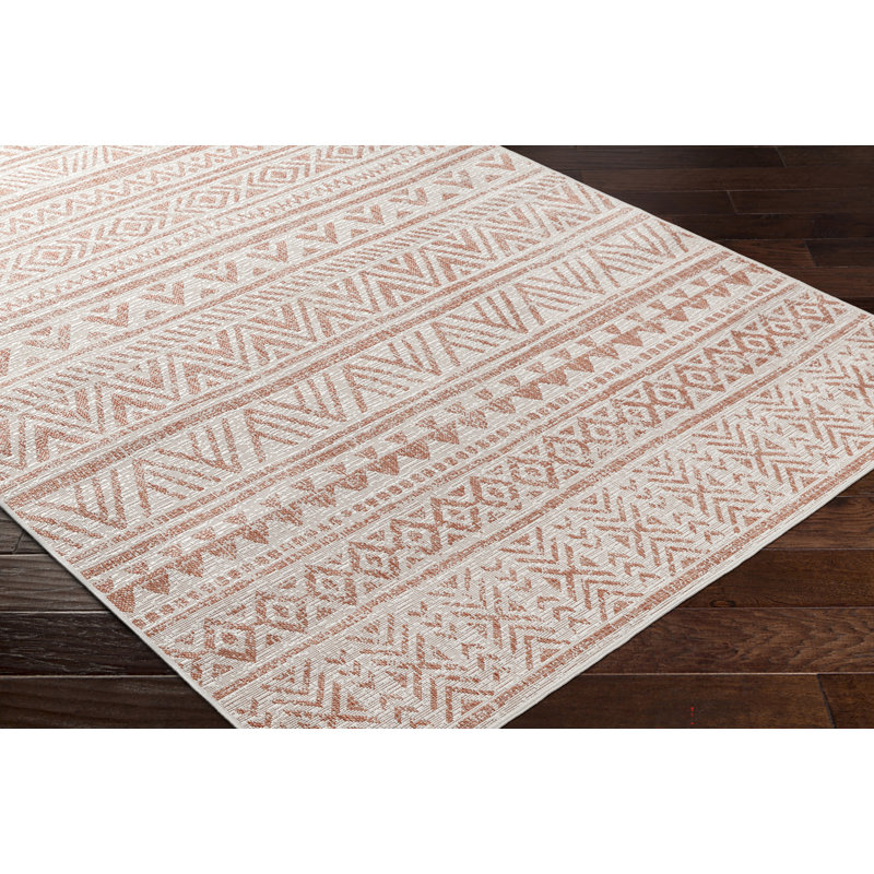 Outdoor Boho Rug Pink/Ivory_EAG2430, Rectangle 200 x 275cm