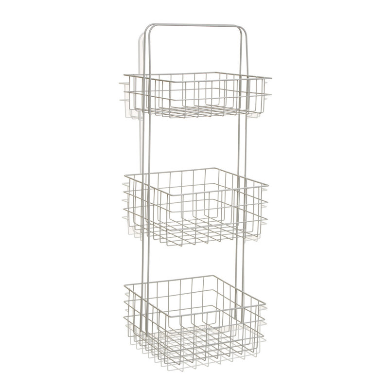 Amalea Freestanding Stainless Steel Shower Caddy, White
