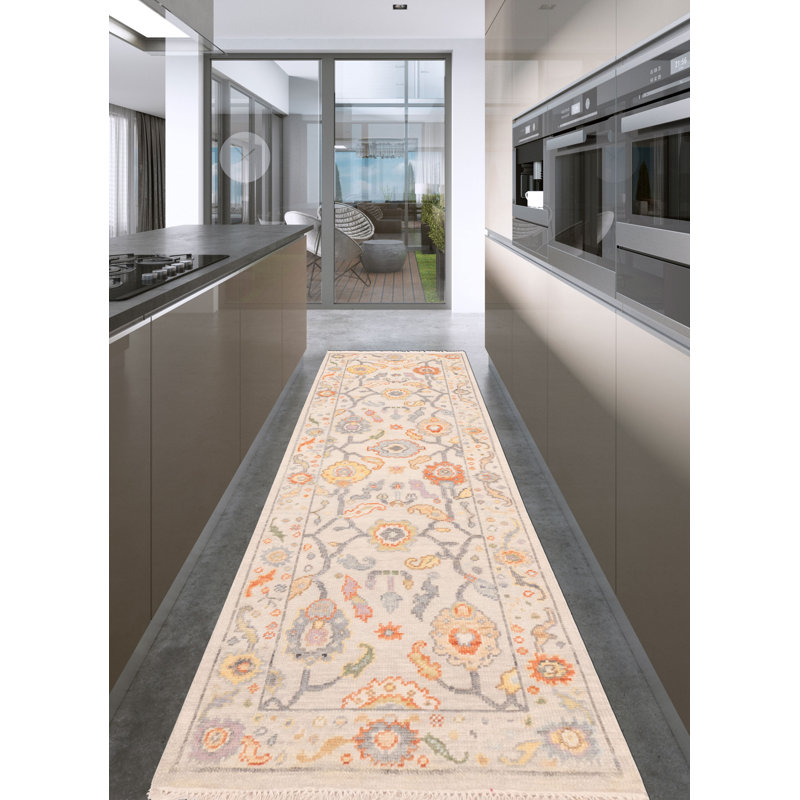 Tapis moderne gris Oushak 2 pi 7 po x 8 pi 0 po