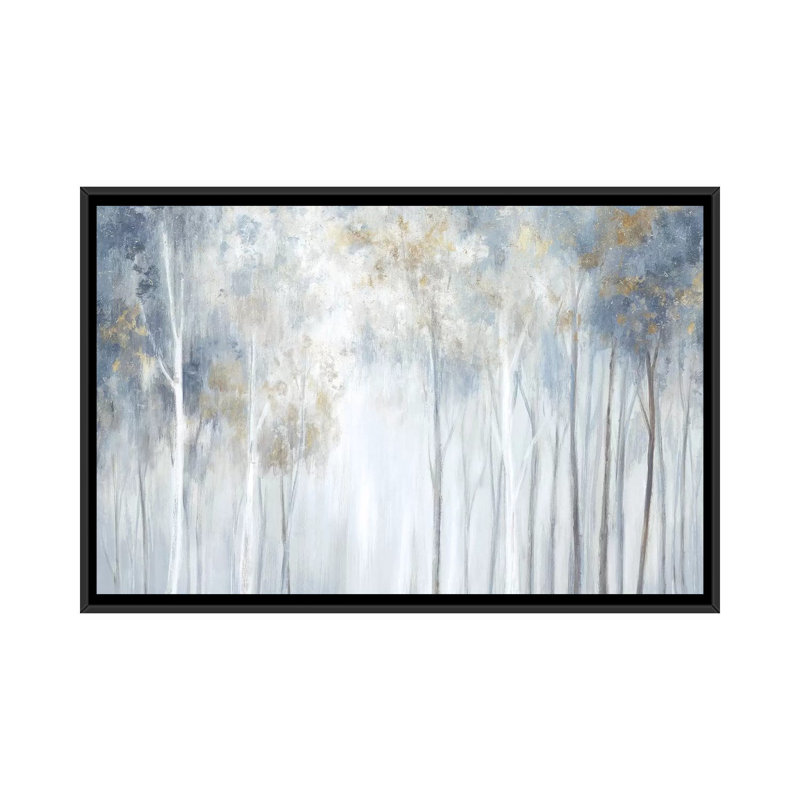 «Forest Magic» par Eva Watts - reproduction d'art, Pas de tapis, Toile avec cadre noir, H 32 po x l 48 po x P 1,5 po