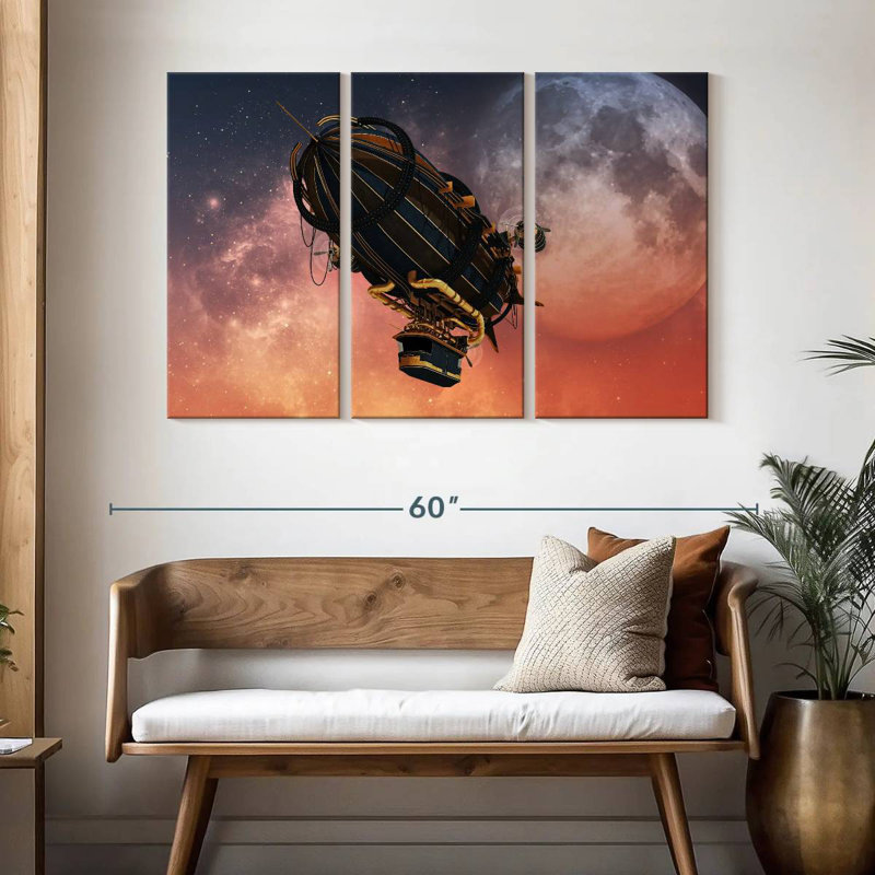 Mehar Steampunk Zeppelin, 32" H x 50" W
