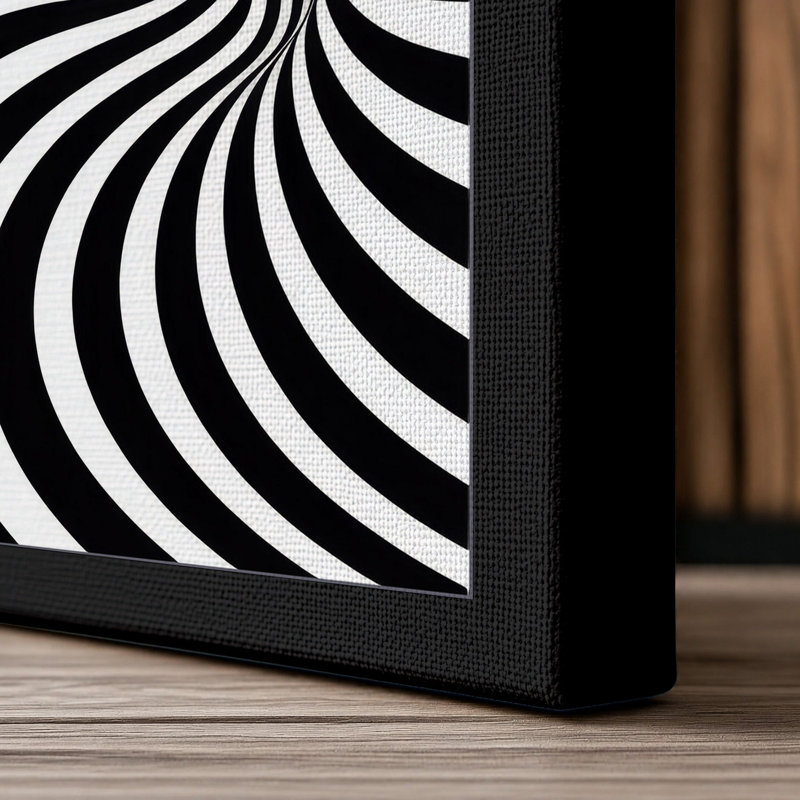 Zebra In Motion Abstract - Print, 30x20 - 76.2 x 50.8 cm, Black Border