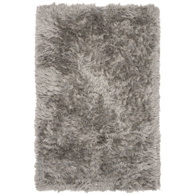 Moultrie Shag Hand Tufted Performance Solid Color Rug
